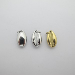 10 pcs shell pendant 8x14mm stainless steel