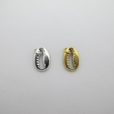 10 pcs pendentif coquillage 8x11mm acier inoxydable