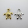 4 pcs pendentif tortue 18x21mm acier inoxydable
