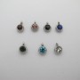 20 pcs 6mm stainless steel rhinestone charms