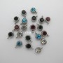 20 pcs 6mm stainless steel rhinestone charms