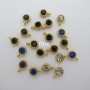 20 pcs breloques strass 6mm acier inoxydable