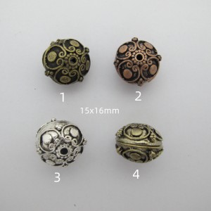 10 pcs 16mm metal beads