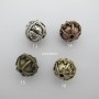 50 perles Métal 11mm trou 5mm