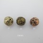 50 perles Métal 11mm trou 5mm