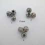 50 perles Métal 11mm trou 5mm