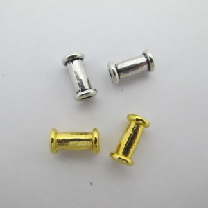 50 Perles En Métal 12x7mm