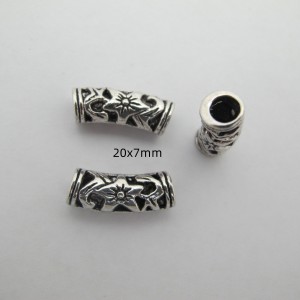 50 pcs Tube beads 20x7mm