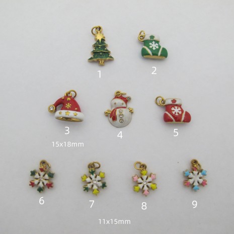 4 pcs breloques série de noël acier inoxydable 4 pcs breloques série de noël acier inoxydable