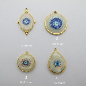 2 pcs Eye Pendant Stainless Steel