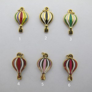 10 pcs Hot air balloon pendant 10x17mm stainless steel