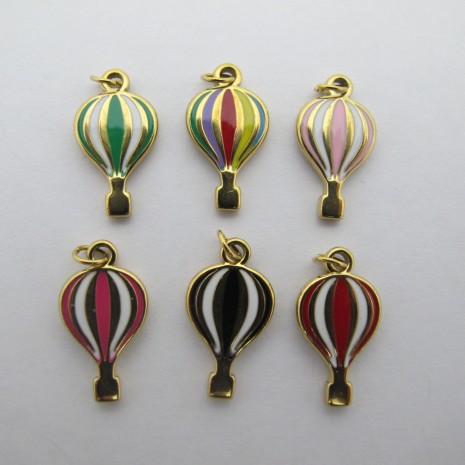 12 pcs mélangé montgolfière 10x17mm acier inoxydable