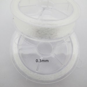 Fil de nylon élastique 0.30mm transparent