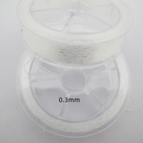 Fil de nylon élastique 0.30mm transparent