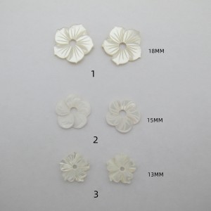 10 Pcs Perles Fleurs 20mm en nacre