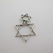 50 Pendentif Métal 40x26mm