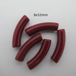 50 pcs tubes rouge boreau 8 x32 mm acryliques