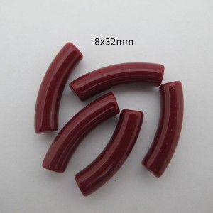 50 pcs red boron tubes 8 x 32 mm acrylic
