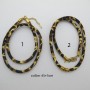 Leopard print stainless steel necklace 45+5cm