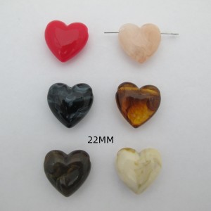 10 pcs heart line 22mm acrylic