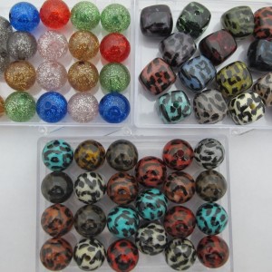 10 pcs Perles en acrylique Couleur mélangé