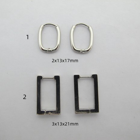 10 pcs Stainless Steel Hoop Earrings