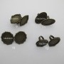 Metal ring supports for cabochons - 10 pcs