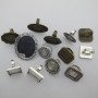 Metal ring supports for cabochons - 10 pcs