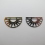 10 openwork sun connectors, 17x30 mm, stainless steel