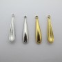 2 Breloque goutte 6x27mm en Acier Inoxydable