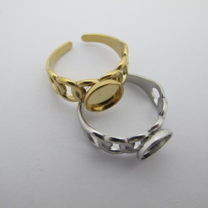 4 Bague plateau 8 mm en acier inoxydable