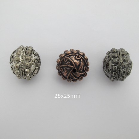 10 pcs Perles En Métal 25x28mm