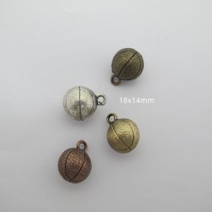 10 pcs Metal Ball Pendant 14x18mm