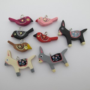 10 pcs Wooden pendant