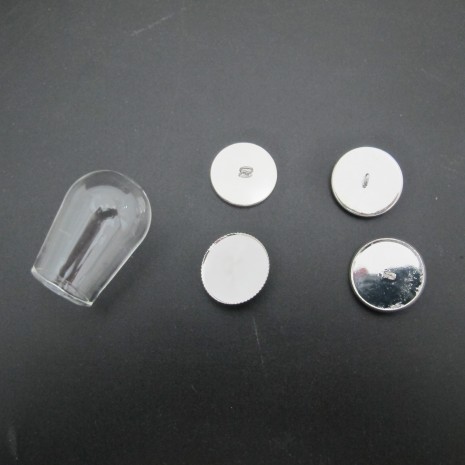 20 Boule en verre soufflé 45x32mm ovale Plat