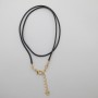 100 colliers 45cm+rallonge 5cm en cuir 2mm