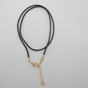 100 colliers 45cm+rallonge 5cm en cuir 2mm