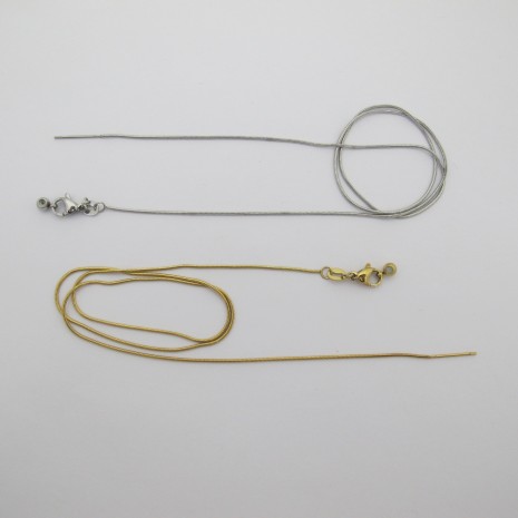 5-piece stainless steel snake chain necklace