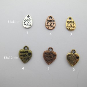 100 metal charms
