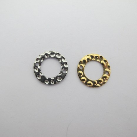 10 pcs 15 mm 2-hole stainless steel connector