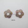 10 pcs Glitter acetate flower 26mm