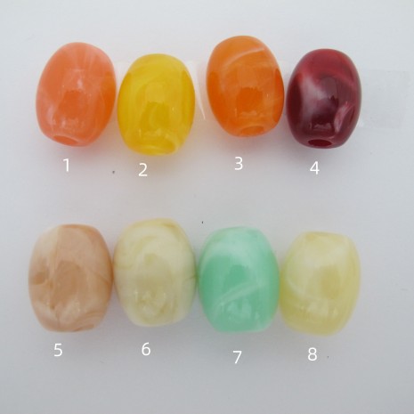 20 oval acrylic pieces, 18x15mm