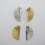 4 unit stainless steel stud earrings