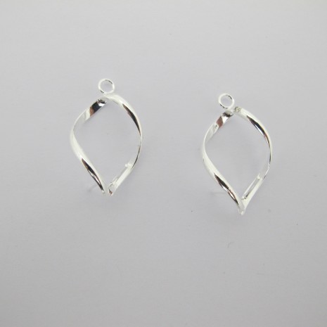 50 Pcs Attache Bélière De Boucle D'oreilles Ou Pendentifs Façon Tourbillon 25mm