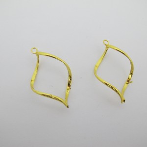 50 pcs Attache Bélière de boucle d'oreilles ou pendentifs façon tourbillon 41mm