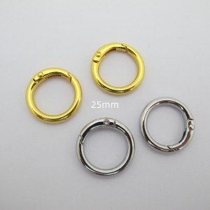 20 pcs anneau à ressort en métal 25mm