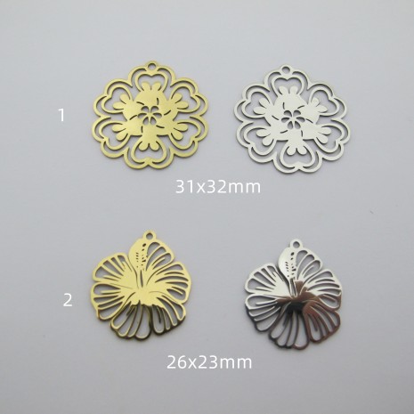 10 pcs Pendentif acier inoxydable