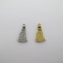 10 pcs Pendentif pompon 21x11mm acier inoxydable
