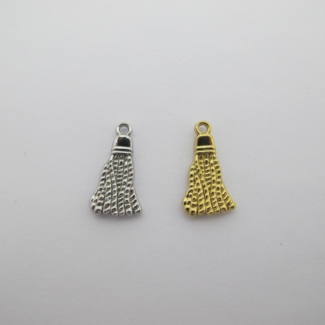 10 pcs. 21x11mm stainless steel tassel pendants
