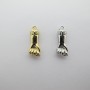 2 pcs Pendentif main 18x7 mm acier inoxydable